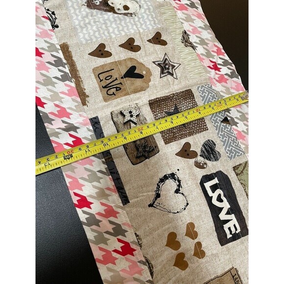 HANDMADE BY MOM VARIOUS HEARTS Colorful Table Runner 41" x 12" - Picture 6 of 8